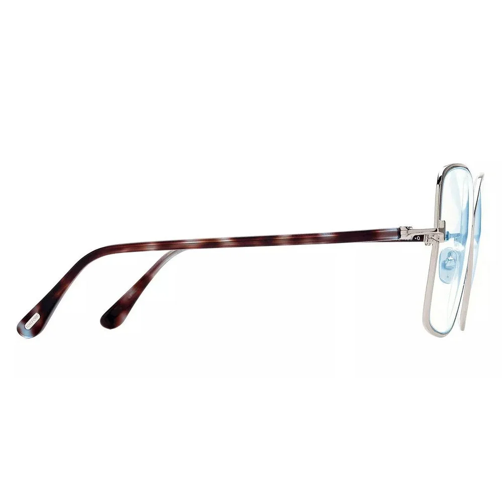 NWT Tom Ford FT5841-B Silver Brown 59mm Eyeglasses